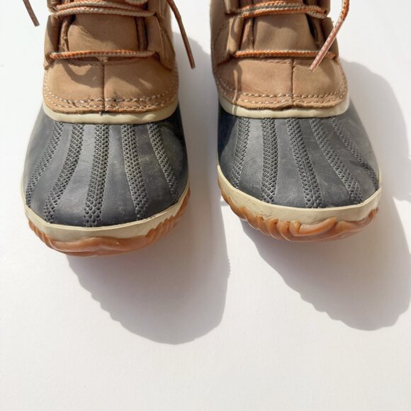 Sorel Out N About Tan Waterproof Duck Ankle Boots - Picture 6 of 9